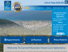 Tablet Screenshot of carmelmountainvisioncare.com